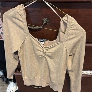 Studio Women's Gold Long Sleeve Top